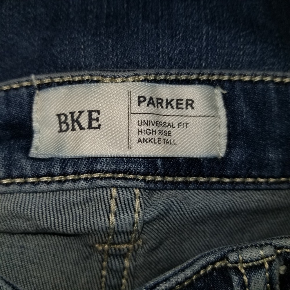 BKE Parker Jeans Size 26 Universal Fit High Rise Ankle Skinny Blue Denim Buckle - Picture 5 of 13